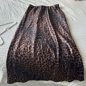 Leopard Print Maxi Skirt